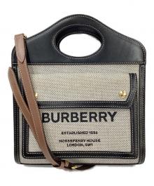 BURBERRY（バーバリー）の古着「2WAYミニポケットバッグ」｜グレー×ブラック×ブラウン