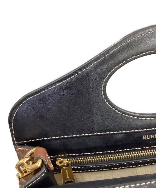 BURBERRY（バーバリー）BURBERRY (バーバリー) 2WAYミニポケットバッグ グレー×ブラック×ブラウンの古着・服飾アイテム