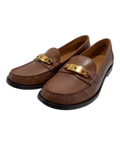 POLO RALPH LAUREN（ポロ・ラルフローレン）POLO RALPH LAUREN (ポロ・ラルフローレン) POLO ID カーフスキンローファー ブラウン サイズ:8Bの古着・服飾アイテム