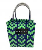 MARNIマルニ）の古着「ピクニックバスケット」｜グリーン×ネイビー