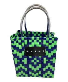 MARNI（マルニ）の古着「ピクニックバスケット」｜グリーン×ネイビー