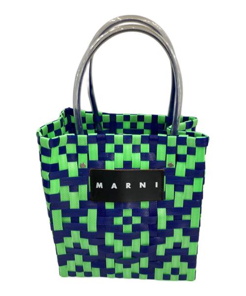 MARNI（マルニ）MARNI (マルニ) ピクニックバスケット グリーン×ネイビーの古着・服飾アイテム