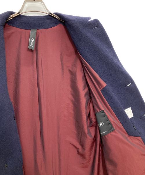 HEVO（イーヴォ）Hevo (イーヴォ) モヘア混チェスターコート ネイビー サイズ:48の古着・服飾アイテム