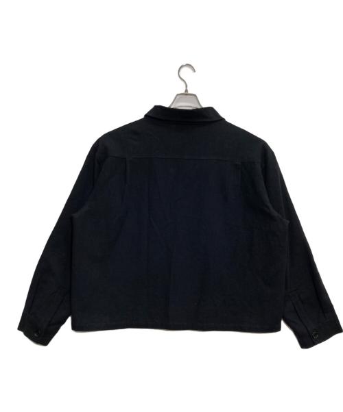 FEELS（フィールズ）FEELS (フィールズ) リネンジップアップブルゾン ブラック サイズ:Lの古着・服飾アイテム