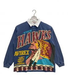 AVIREX×STABRIDGE（アヴィレックス×スタブリッジ）の古着「HAWKS RUGBY SHIRTS」｜ネイビー