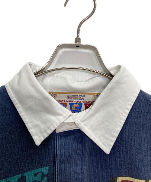 AVIREX（アヴィレックス）AVIREX (アヴィレックス) STABRIDGE (スタブリッジ) HAWKS RUGBY SHIRTS ネイビー サイズ:XLの古着・服飾アイテム
