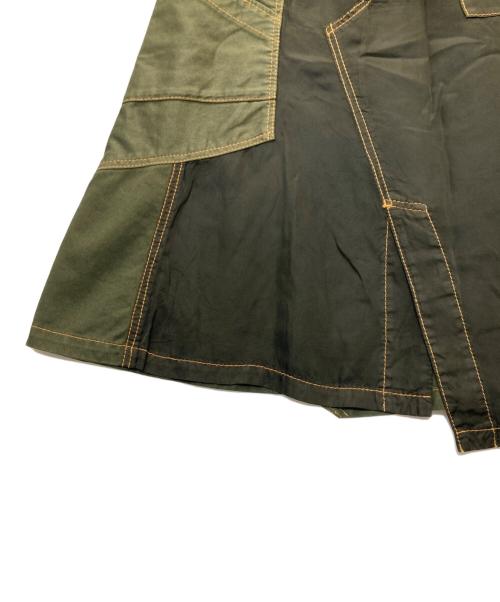 tricot COMME des GARCONS（トリココムデギャルソン）tricot COMME des GARCONS (トリココムデギャルソン) ミリタリーパッチワークスカート カーキ サイズ:Sの古着・服飾アイテム