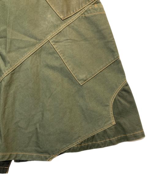 tricot COMME des GARCONS（トリココムデギャルソン）tricot COMME des GARCONS (トリココムデギャルソン) ミリタリーパッチワークスカート カーキ サイズ:Sの古着・服飾アイテム