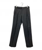BEAMS Fビームスエフ）の古着「【別注】IGARASHI TROUSERS / フレスコ 2プリーツ サイドアジャスター スラックス」｜ブラック