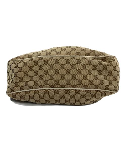 GUCCI（グッチ）GUCCI (グッチ) GGキャンバス ワンショルダーバッグ ベージュ×ホワイトの古着・服飾アイテム
