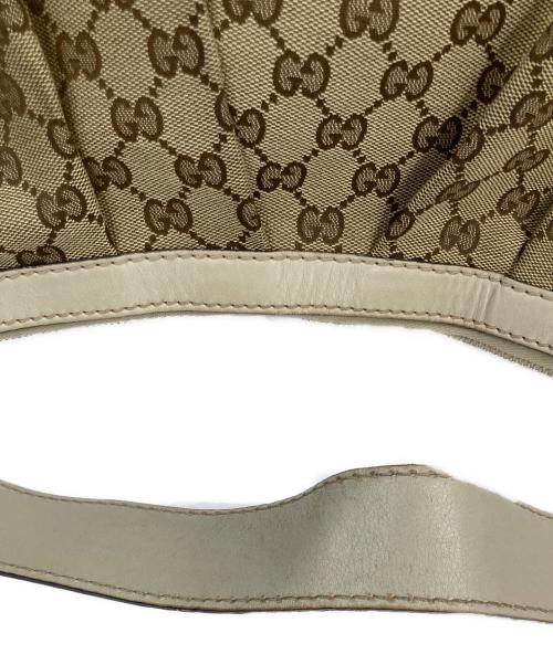 GUCCI（グッチ）GUCCI (グッチ) GGキャンバス ワンショルダーバッグ ベージュ×ホワイトの古着・服飾アイテム