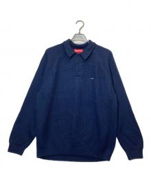 SUPREME（シュプリーム）の古着「25FW Small Box Polo Sweater / スモールボックスポロセーター」｜ネイビー