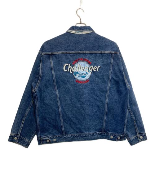 CHALLENGER（チャレンジャー）CHALLENGER (チャレンジャー) CHALLENGER ICE WASHED PATCH DENIM JACKET ブルー サイズ:XLの古着・服飾アイテム