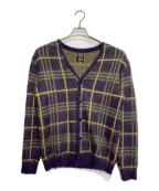 Needlesニードルズ）の古着「Mohair Cardigan - Plaid」｜パープル