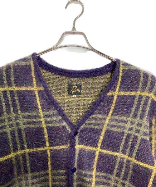 Needles（ニードルズ）Needles (ニードルズ) Mohair Cardigan - Plaid パープル サイズ:Sの古着・服飾アイテム