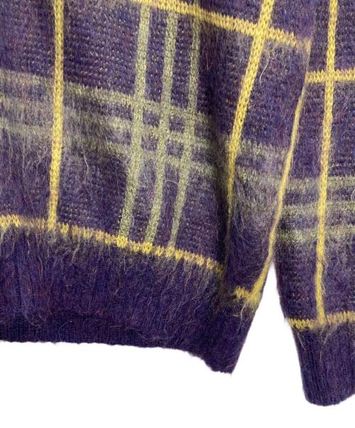Needles（ニードルズ）Needles (ニードルズ) Mohair Cardigan - Plaid パープル サイズ:Sの古着・服飾アイテム