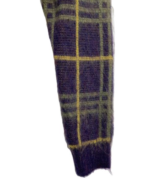 Needles（ニードルズ）Needles (ニードルズ) Mohair Cardigan - Plaid パープル サイズ:Sの古着・服飾アイテム