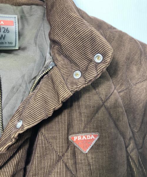 PRADA SPORTS（プラダスポーツ）PRADA SPORTS (プラダスポーツ) キルティングコーデュロイジャケット ブラウン サイズ:不明の古着・服飾アイテム