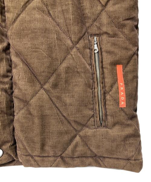 PRADA SPORTS（プラダスポーツ）PRADA SPORTS (プラダスポーツ) キルティングコーデュロイジャケット ブラウン サイズ:不明の古着・服飾アイテム
