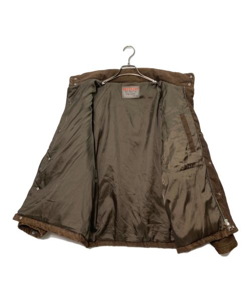 PRADA SPORTS（プラダスポーツ）PRADA SPORTS (プラダスポーツ) キルティングコーデュロイジャケット ブラウン サイズ:不明の古着・服飾アイテム