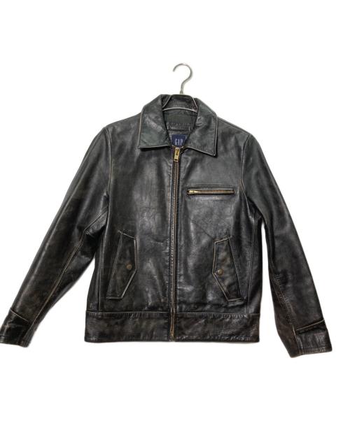 GAP（ギャップ）GAP (ギャップ) ジップアップ レザージャケット ブラック サイズ:XSの古着・服飾アイテム