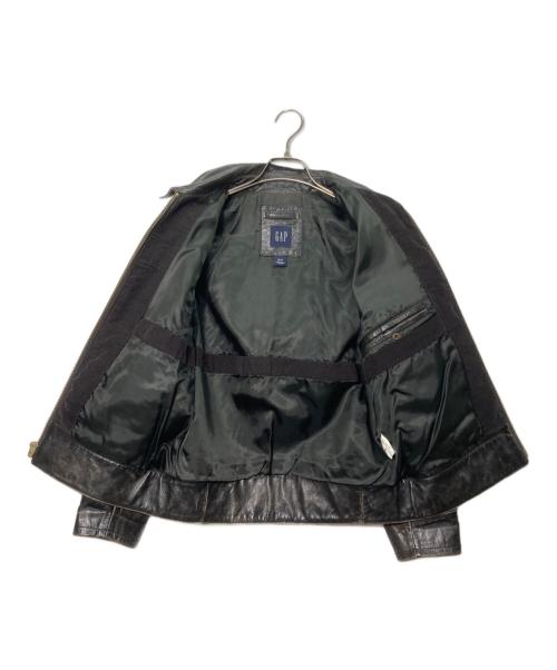 GAP（ギャップ）GAP (ギャップ) ジップアップ レザージャケット ブラック サイズ:XSの古着・服飾アイテム