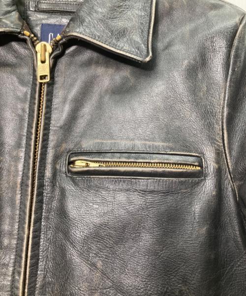 GAP（ギャップ）GAP (ギャップ) ジップアップ レザージャケット ブラック サイズ:XSの古着・服飾アイテム