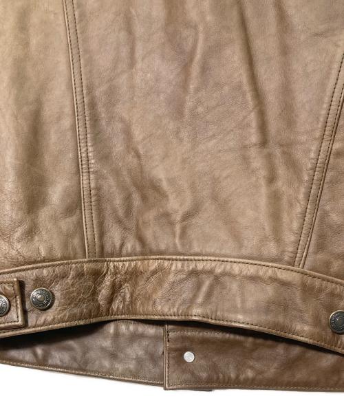 GAP BLUE JEANS（ギャップブルージーンズ）GAP BLUE JEANS (ギャップブルージーンズ) レザートラッカージャケット ブラウン サイズ:XSの古着・服飾アイテム