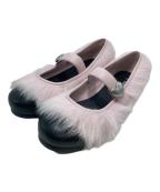 AMBUSH×UGGアンブッシュ×アグ）の古着「Mary Jane ファーフラットシューズ」｜ピンク