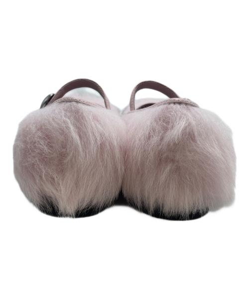 AMBUSH（アンブッシュ）AMBUSH (アンブッシュ) UGG (アグ) Mary Jane ファーフラットシューズ ピンク サイズ:24の古着・服飾アイテム