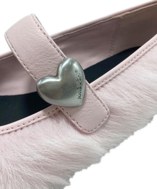 AMBUSH（アンブッシュ）AMBUSH (アンブッシュ) UGG (アグ) Mary Jane ファーフラットシューズ ピンク サイズ:24の古着・服飾アイテム