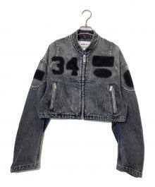 AMBUSH（アンブッシュ）の古着「クロップド DENIM RIDER JACKET」｜ブラック