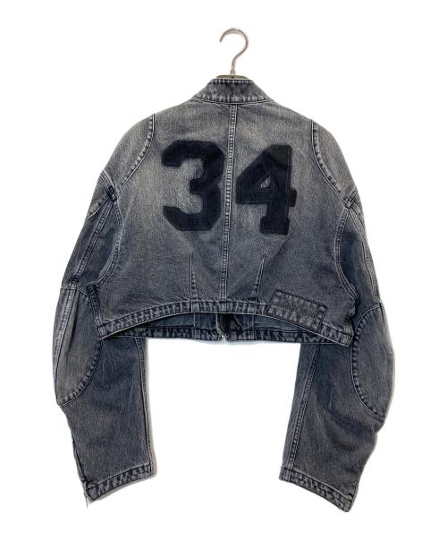 AMBUSH（アンブッシュ）AMBUSH (アンブッシュ) クロップド DENIM RIDER JACKET ブラック サイズ:Sの古着・服飾アイテム