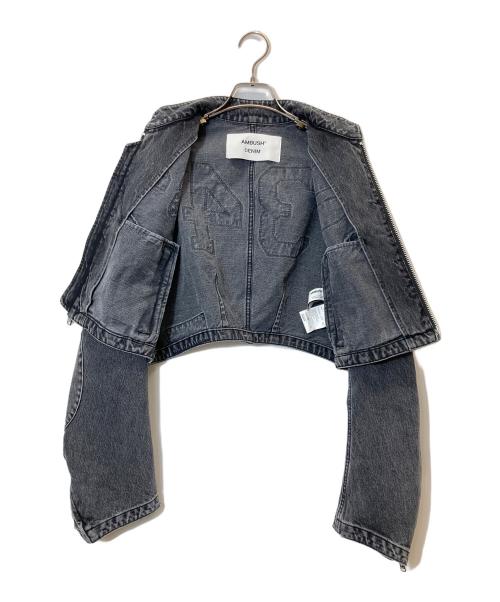 AMBUSH（アンブッシュ）AMBUSH (アンブッシュ) クロップド DENIM RIDER JACKET ブラック サイズ:Sの古着・服飾アイテム