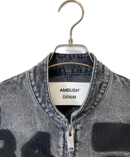 AMBUSH（アンブッシュ）AMBUSH (アンブッシュ) クロップド DENIM RIDER JACKET ブラック サイズ:Sの古着・服飾アイテム