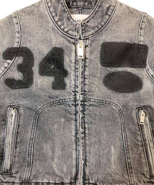 AMBUSH（アンブッシュ）AMBUSH (アンブッシュ) クロップド DENIM RIDER JACKET ブラック サイズ:Sの古着・服飾アイテム