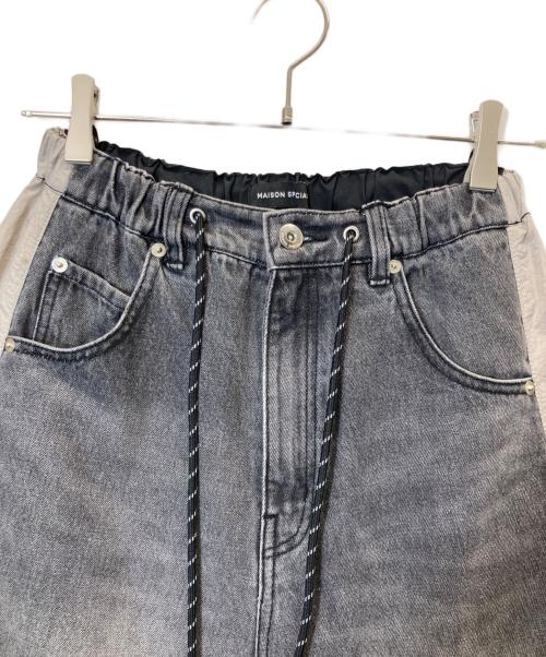 MAISON SPECIAL（メゾンスペシャル）MAISON SPECIAL (メゾンスペシャル) Denim Track Pants ブラック サイズ:36の古着・服飾アイテム