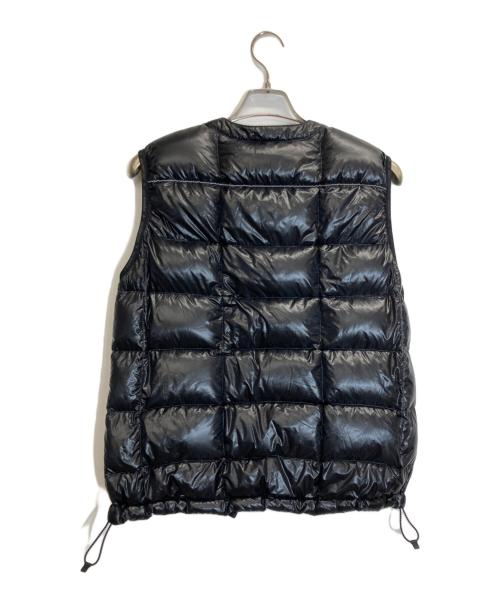 and wander（アンドワンダー）and wander (アンドワンダー) DIAMOND STITCH DOWN VEST 2 ブラック サイズ:不明の古着・服飾アイテム