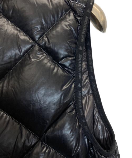 and wander（アンドワンダー）and wander (アンドワンダー) DIAMOND STITCH DOWN VEST 2 ブラック サイズ:不明の古着・服飾アイテム