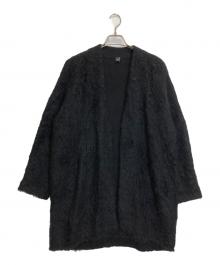 ATON（エイトン）の古着「MOHAIR SHAGGY OVERSIZED CARDIGAN」｜ブラック