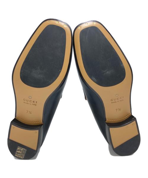 GUCCI（グッチ）GUCCI (グッチ) スクエアトゥホースビットローファー ブラック サイズ:26cmの古着・服飾アイテム