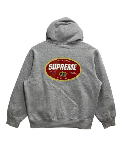 SUPREME（シュプリーム）Supreme (シュプリーム) Crown Hooded Sweatshirt グレー サイズ:XLの古着・服飾アイテム