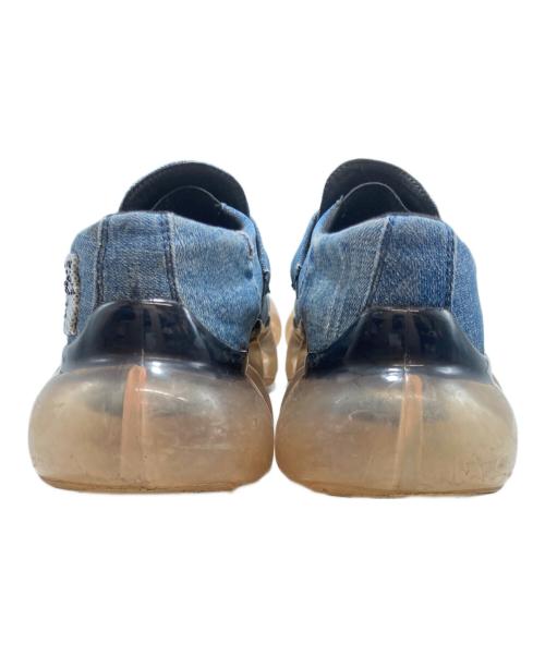 grounds（グラウンズ）grounds (グラウンズ) YUEQI QI (ユェチ チ) recycled denim loafer インディゴ×ベージュ サイズ:24cmの古着・服飾アイテム