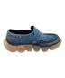 中古・古着 grounds (グラウンズ) YUEQI QI (ユェチ チ) recycled denim loafer インディゴ×ベージュ サイズ:24cm：20000円