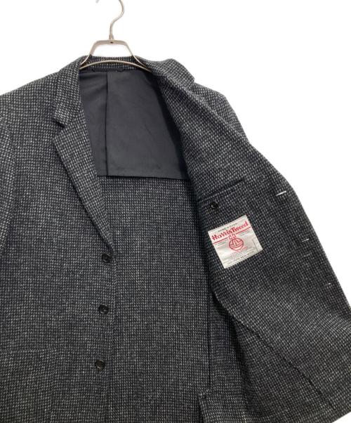 MARGARET HOWELL（マーガレットハウエル）MARGARET HOWELL (マーガレットハウエル) Harris Tweed (ハリスツイード) ウール3Bジャケット ブラック サイズ:Lの古着・服飾アイテム