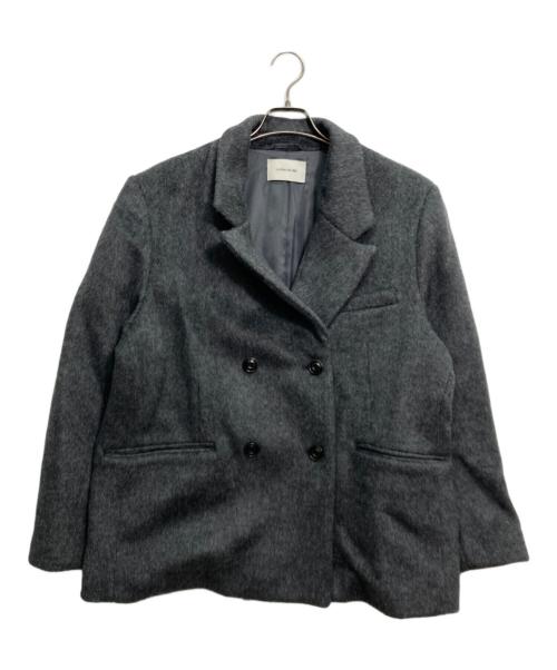 la peau de gem（ラポドゥジェム）la peau de gem (ラポドゥジェム) melton jacket outer グレー サイズ:freeの古着・服飾アイテム
