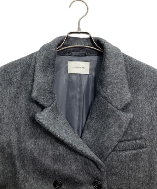 la peau de gem（ラポドゥジェム）la peau de gem (ラポドゥジェム) melton jacket outer グレー サイズ:freeの古着・服飾アイテム