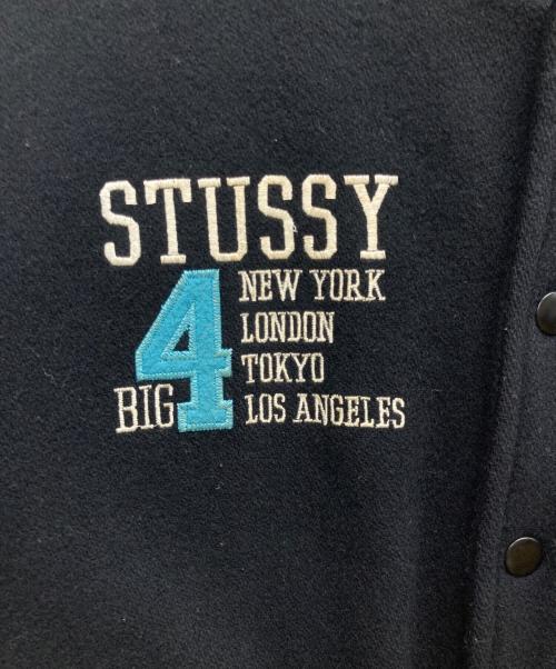 stussy（ステューシー）stussy (ステューシー) BIG-4ワッペンスタジャン ブラック サイズ:Mの古着・服飾アイテム