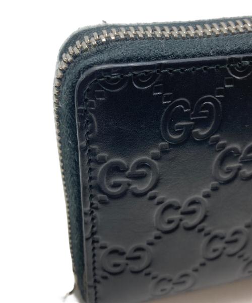 GUCCI（グッチ）GUCCI (グッチ) ラウンドファスナー長財布 ブラックの古着・服飾アイテム