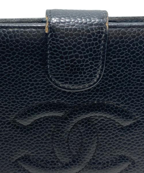 CHANEL（シャネル）CHANEL (シャネル) キャビアスキン ウォレット ブラックの古着・服飾アイテム